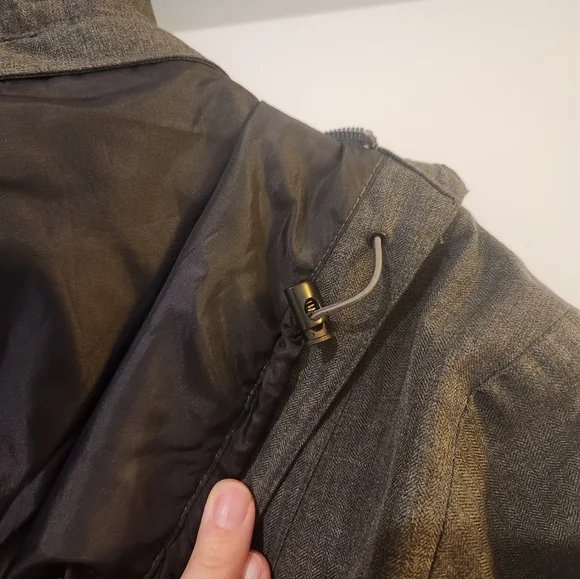 Eddie Bauer Women's Gray Waterproof Hooded Trench Coat XL - Picture 10 of 15